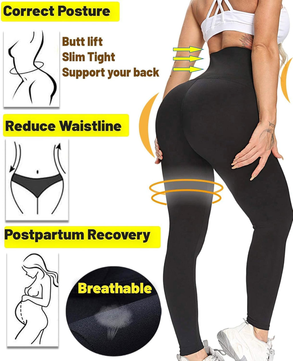 Women Scrunch Butt Lifting Workout Leggings High Waisted Tummy Compression Seamless Yoga Pants Gym Athletic Tights