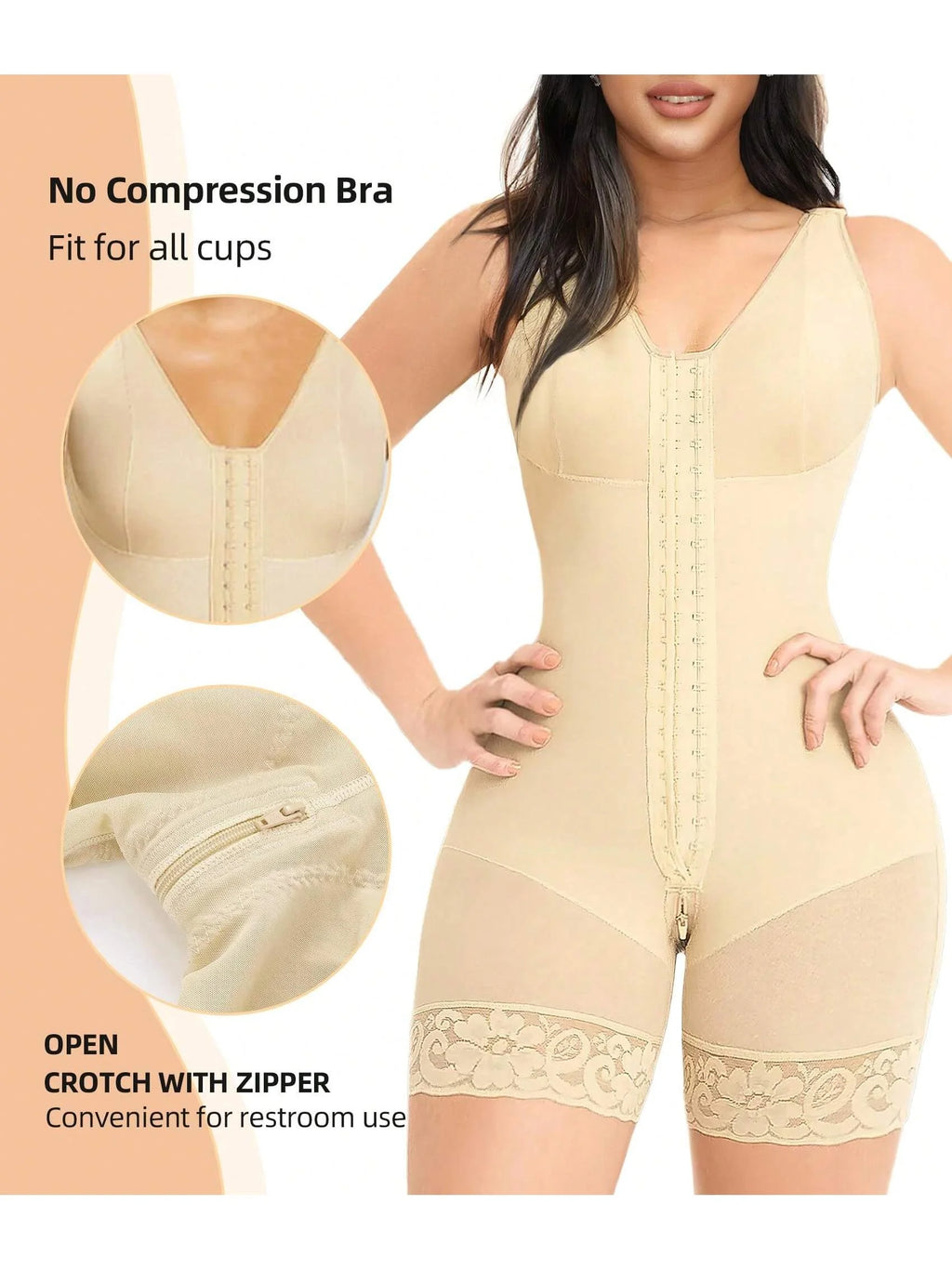 Fajas Colombianas Shapewear for Women Tummy Control Post Surgery Full Body Shaper Butt Lifter with Zipper Crotch Skimsbodysuits Solleonnewfajascurve Elegant Figure Fajas Melibelt Bodysuitfajashaper